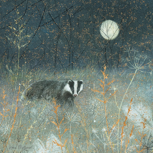 Enchanted Wildlife - Badger Greetings Card