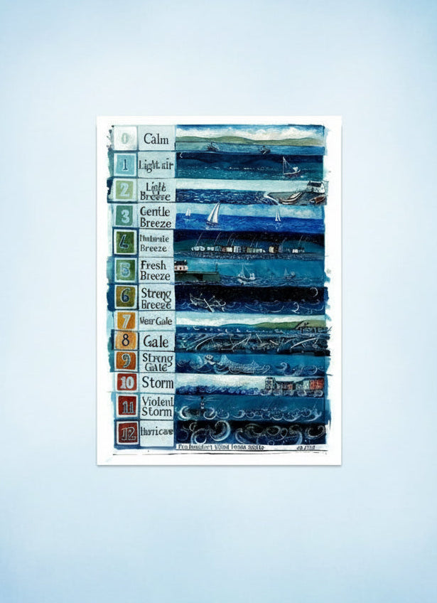 Lizzie Spikes Beaufort Scale Greetings Card