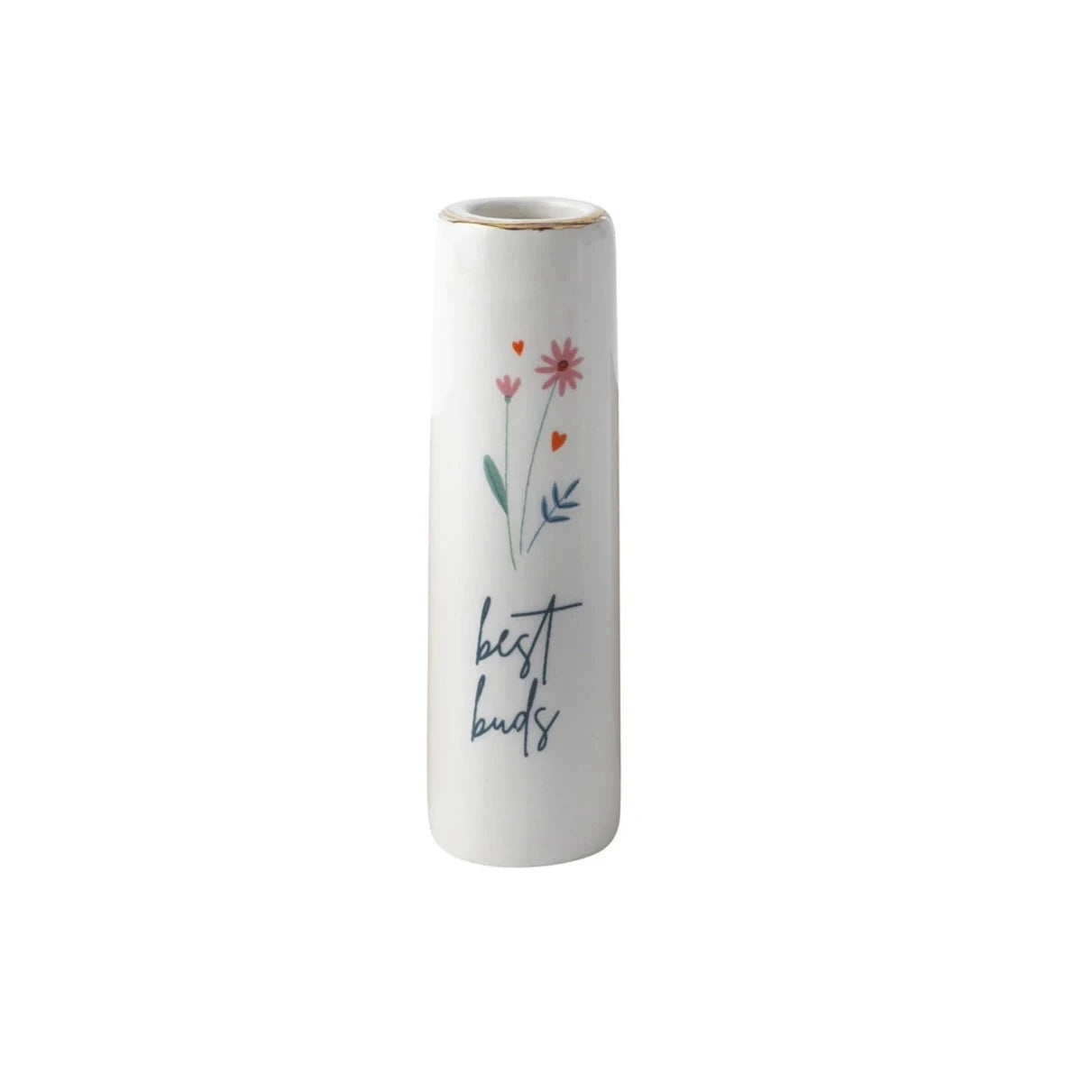 Just Smile 'Best Bud' Ceramic Bud Vase