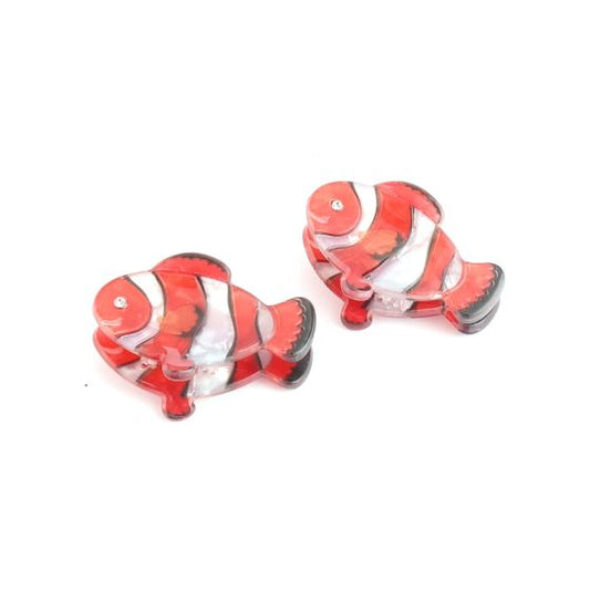 Mini Clownfish Hair Claw Clips, Twin Pack