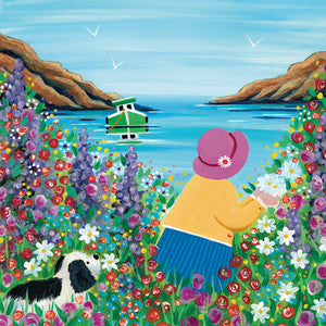 Nikky Corker Coastal Cottage Garden Greetings Card