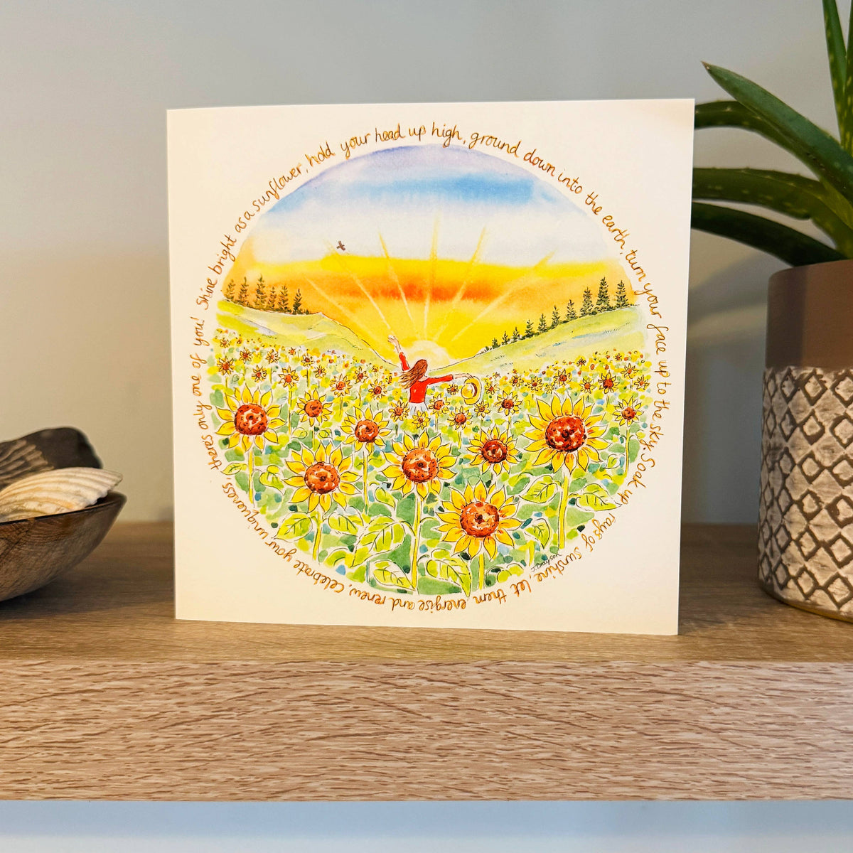 Shine Bright Nature Card by Janine Drayson