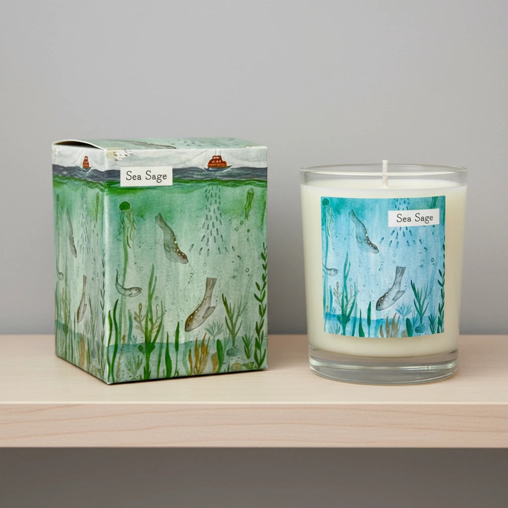 Diving Seals - Sea Sage Scented Candle, 20cl