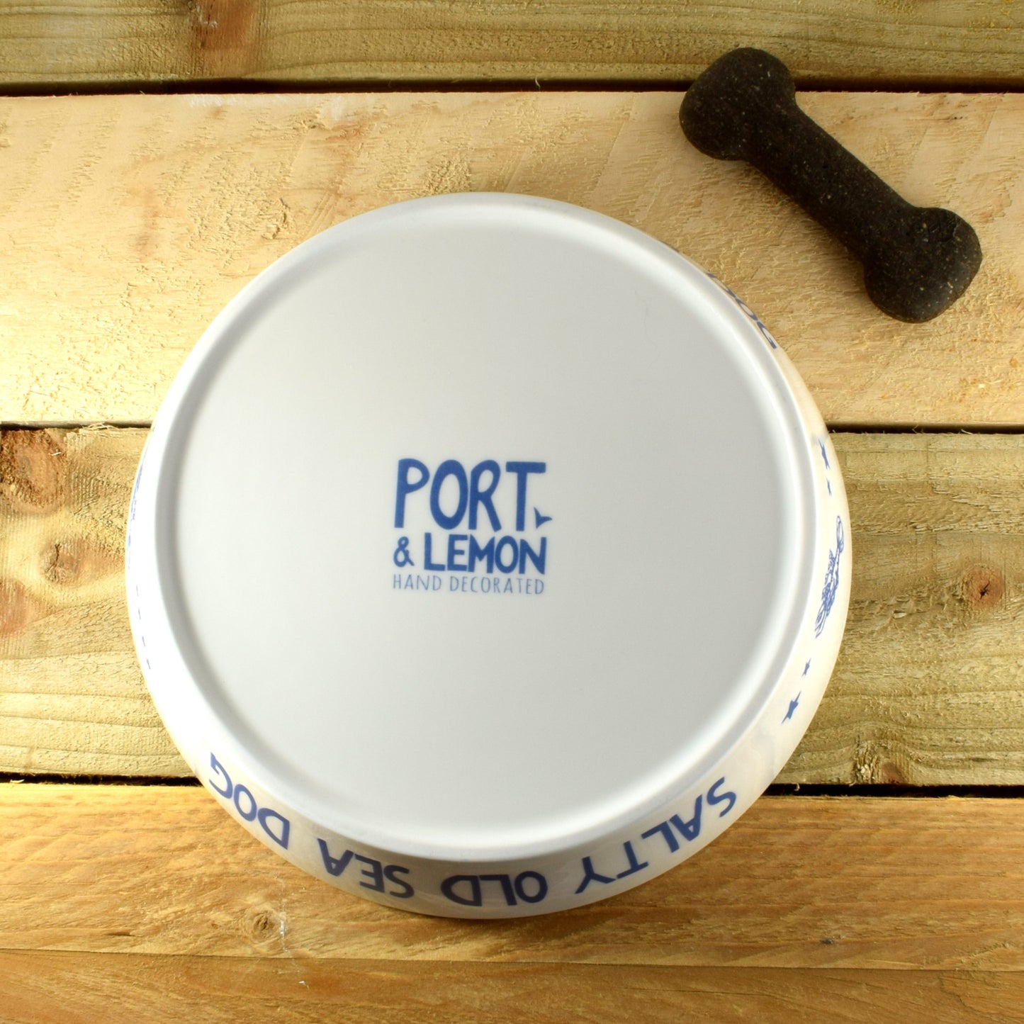 'Salty Sea Dog' Small Hand Decorated Bone China Dog Bowl