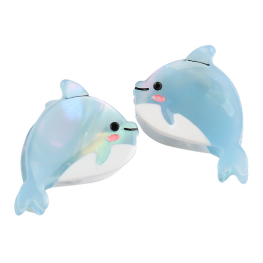 Mini Dolphin Hair Claw Clips, Twin Pack