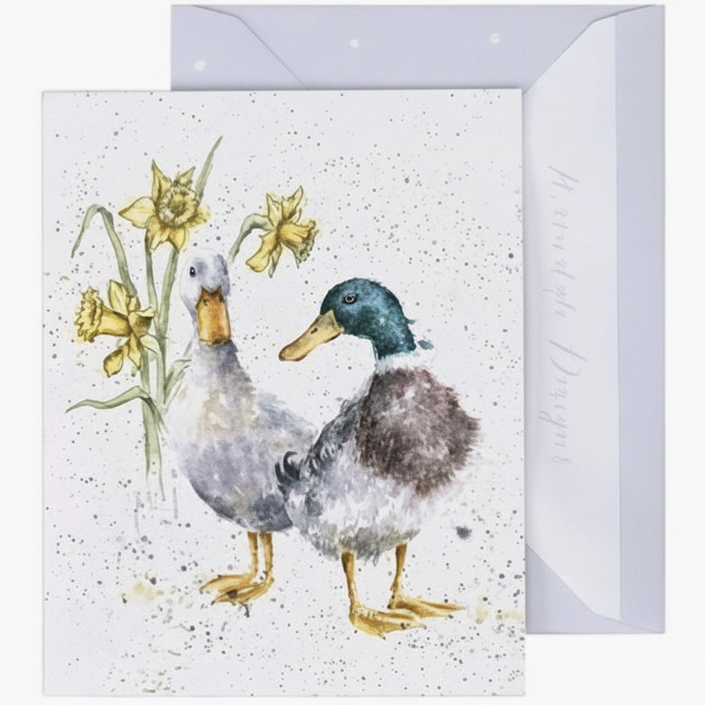 'Ducks and Daffs' Miniature Greetings Card