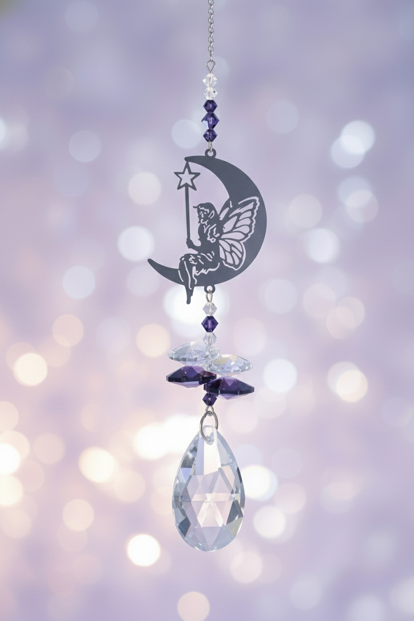 Crystal Fantasy Fairy with Wand - Purple