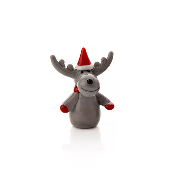 Glass Christmas Reindeer Figurine, Boxed