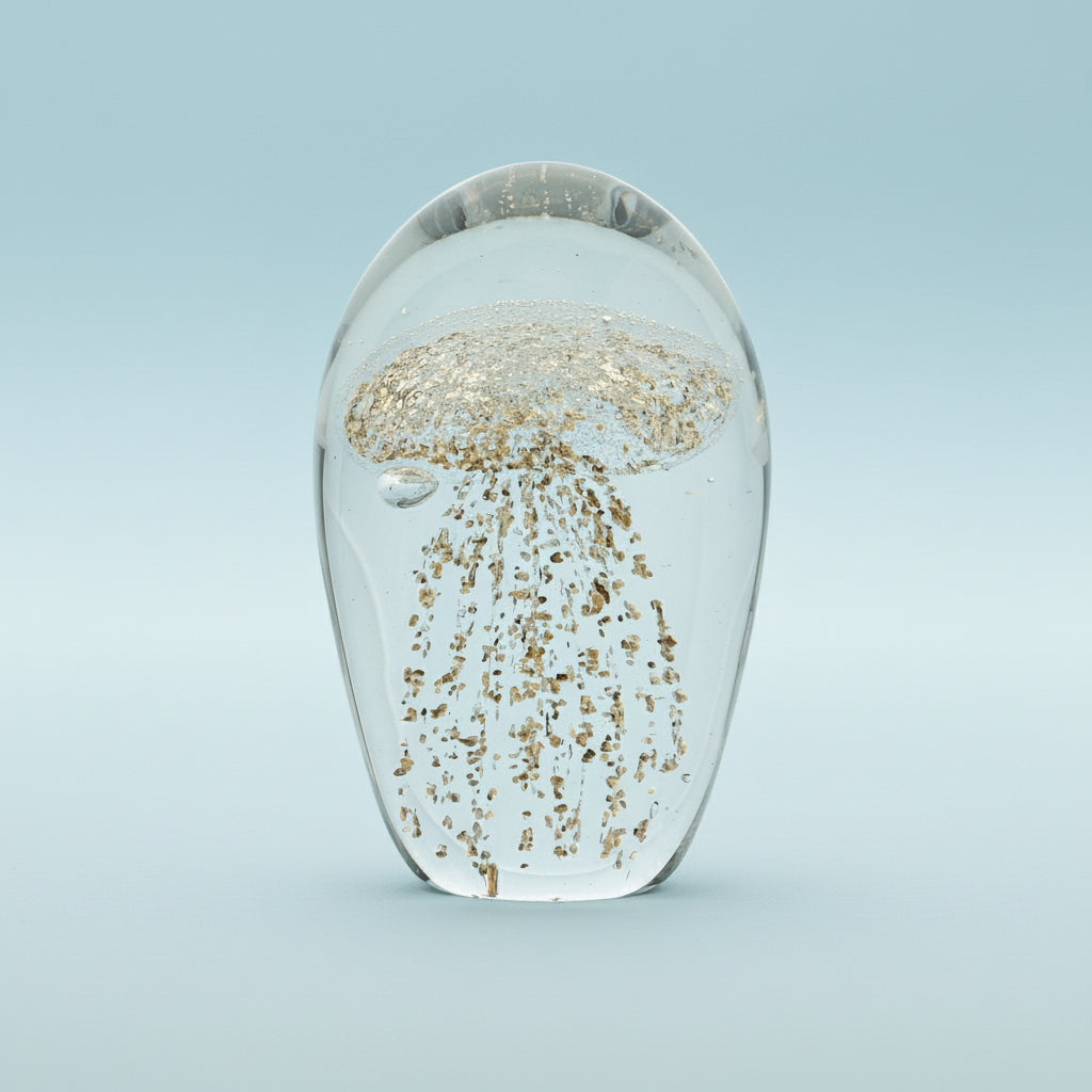 Objets D'Art Glass Paperweight - Jellyfish