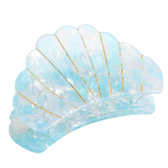 Shell Hair Claw Clip, Blue