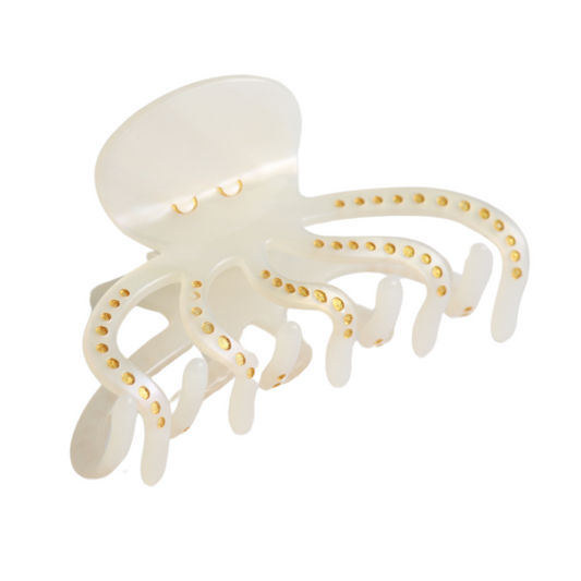 Octopus Hair Claw Clip, White