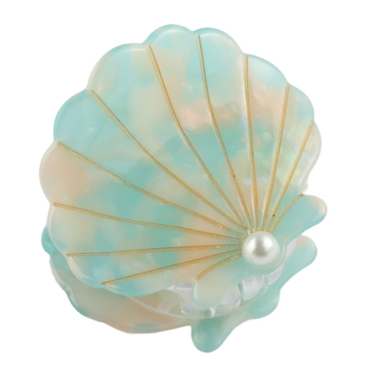 Shell Hair Claw Clip, Aqua