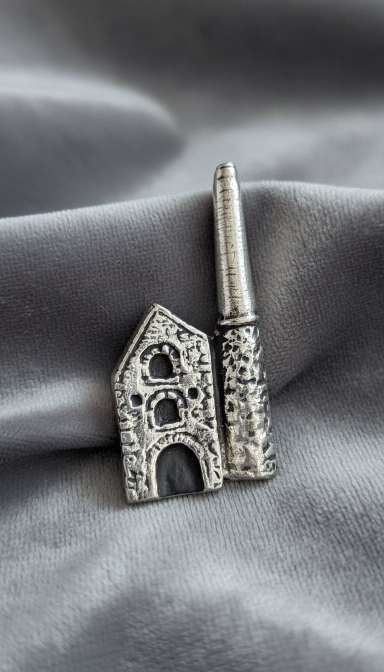 Cornish Pewter Tin Mine Pin Badge