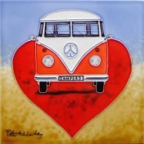 Peter Adderley 'I Love Campers' Greetings Card