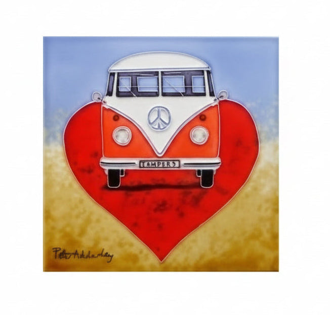 Peter Adderley 'I Love Campers' Greetings Card