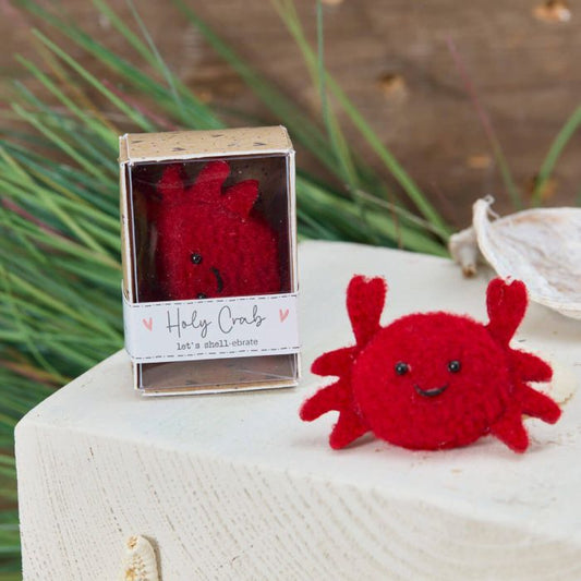 Handmade Felt Keepsake, Tiny World Crab, Boxed