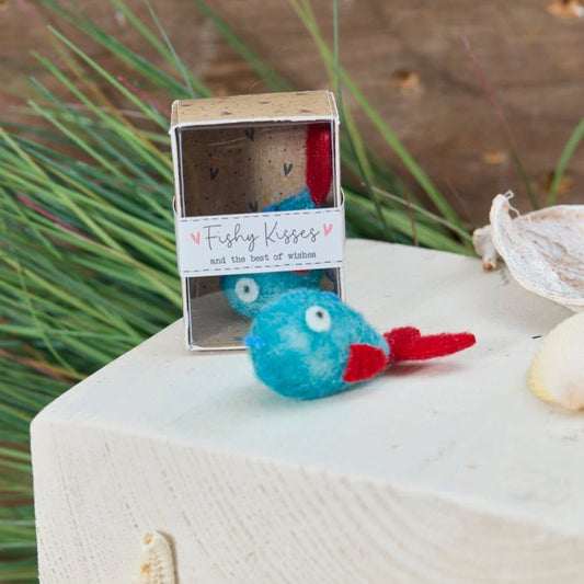 Handmade Felt Keepsake, Tiny World Fish, Boxed