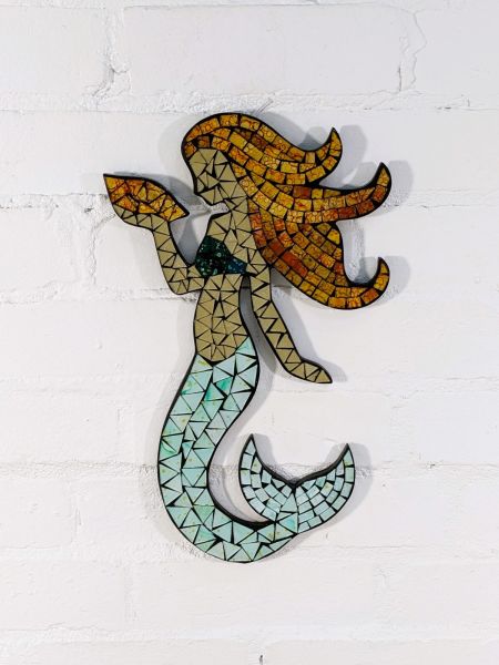 Mosaic Mermaid, Wall Hanging 40 x 24 cm