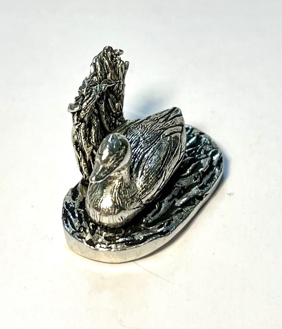 Cornish Pewter Mallard Duck Figurine