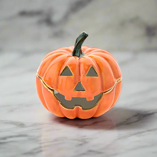 Halloween Pumpkin Treasured Trinket Box