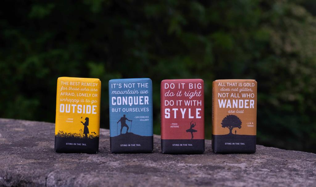 Sting in the Tail's Walker's Quote Olive and Walnut Soap Bar