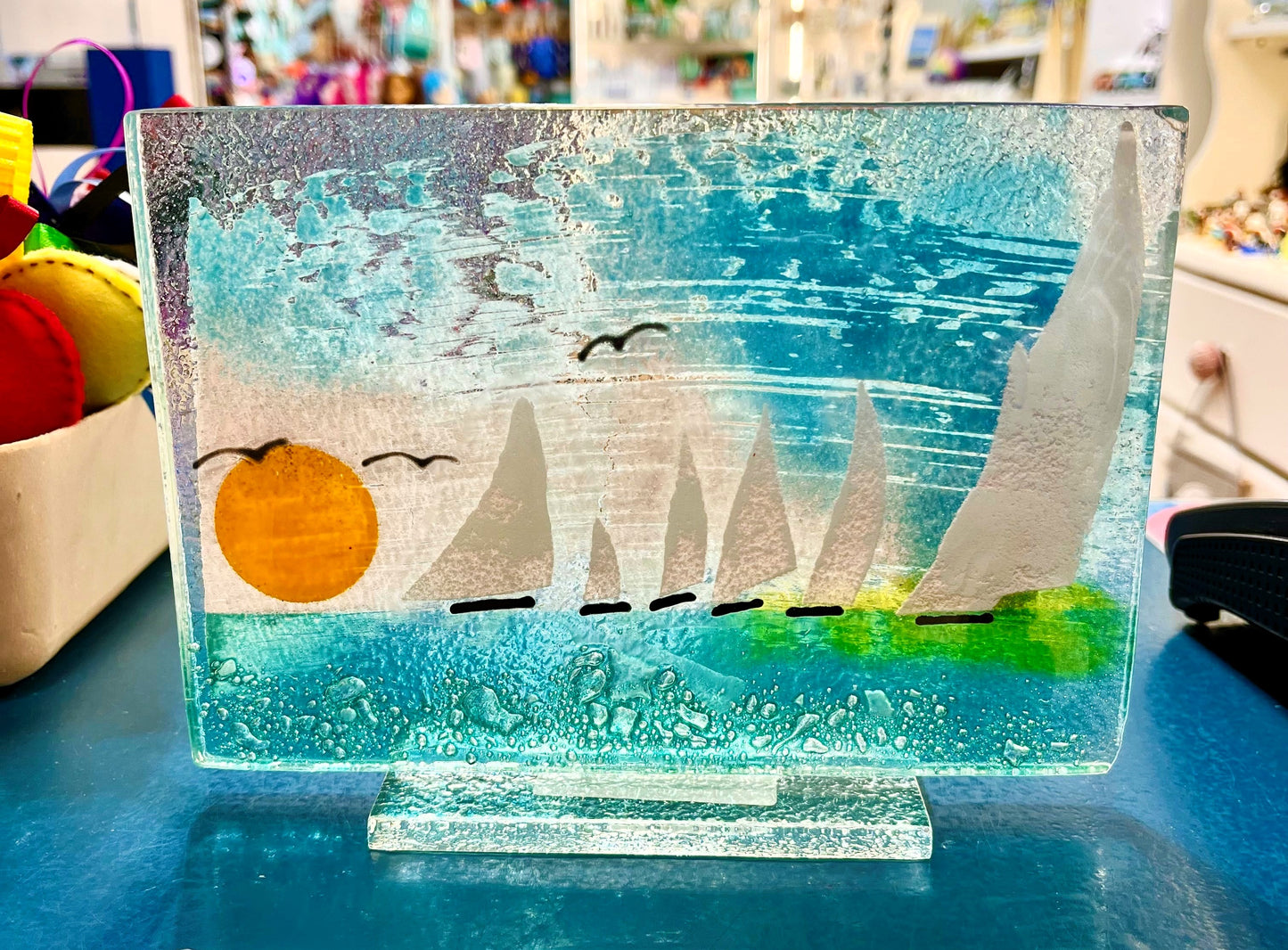 Fused Glass Sea Scape