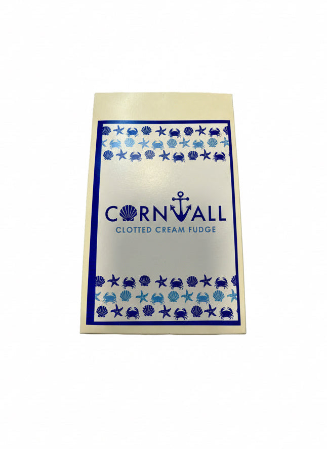 Clotted Cream Fudge Carton - Cornwall Shell Pattern 150g