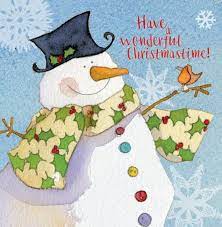 Merry Snowman Christmas Cards Pack of 6