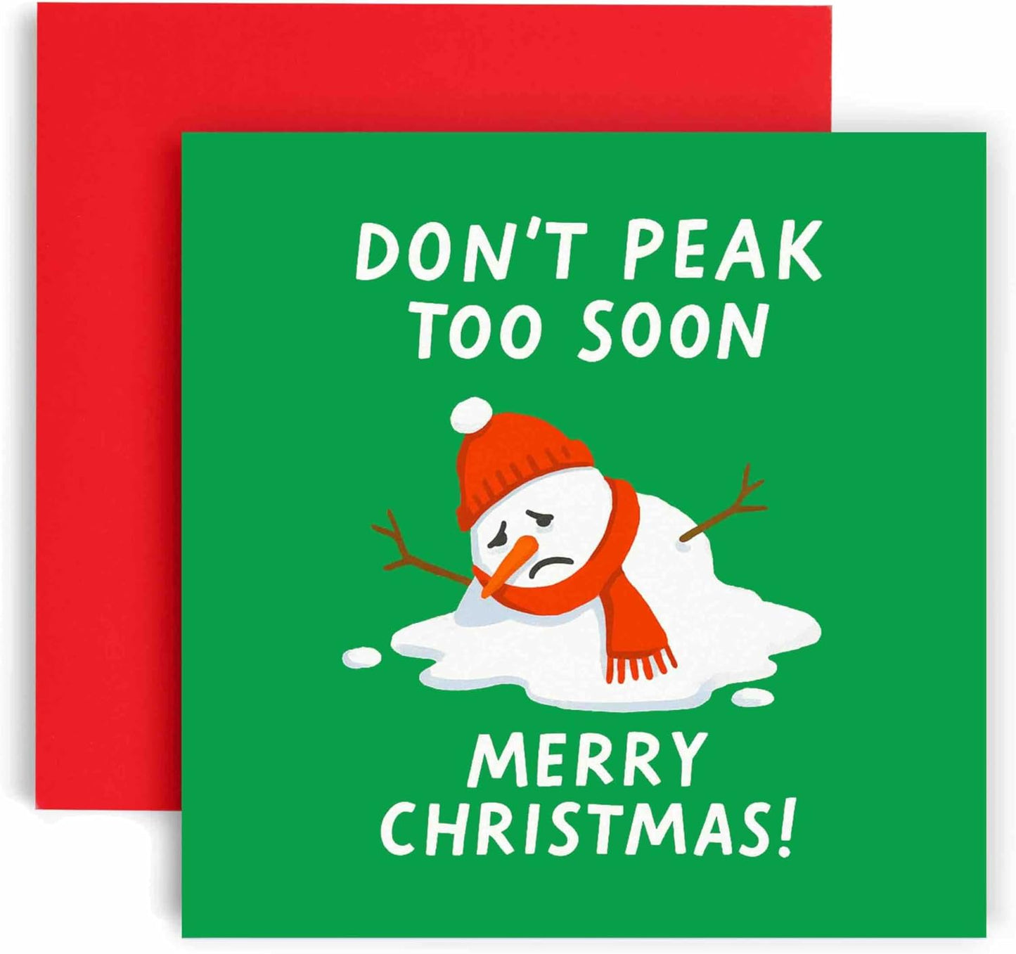 'Don't Peek Too Soon' Snowman Christmas Card