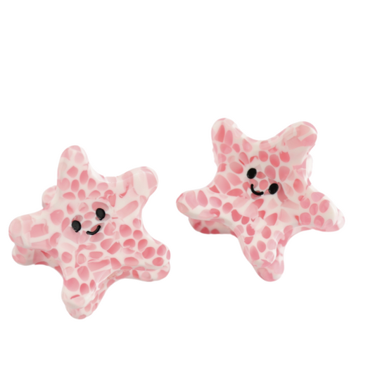 Mini Starfish Hair Claw Clips, Twin Pack