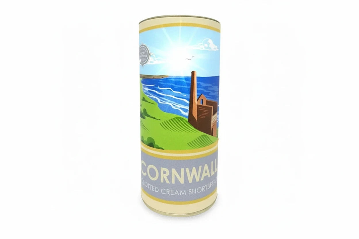 Clotted Cream Shortbread Tube - Tin Mine 200g