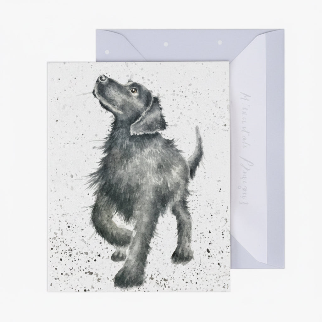 'Walkies' Miniature Greetings Card