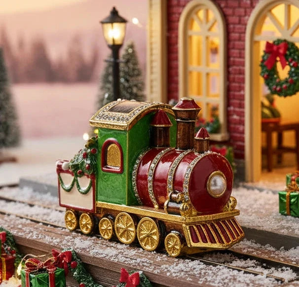 Christmas Train Treasured Trinket Box