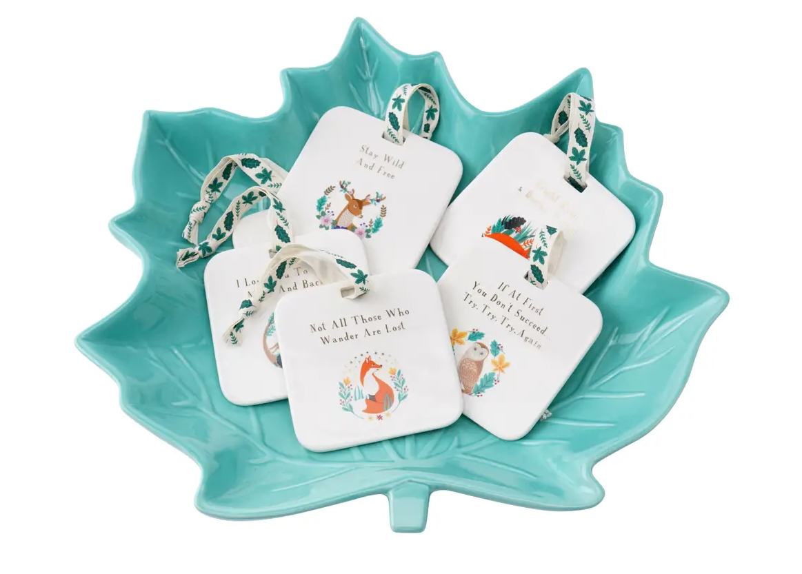 Fox & Fern Square Ceramic Hangers