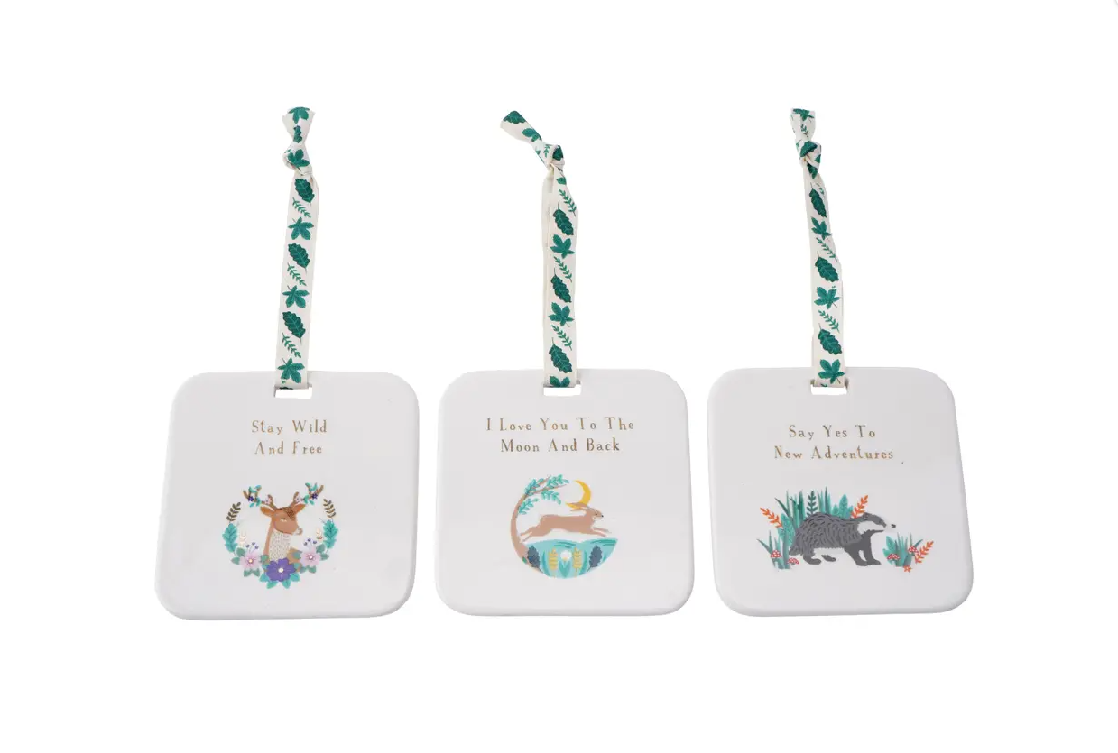 Fox & Fern Square Ceramic Hangers