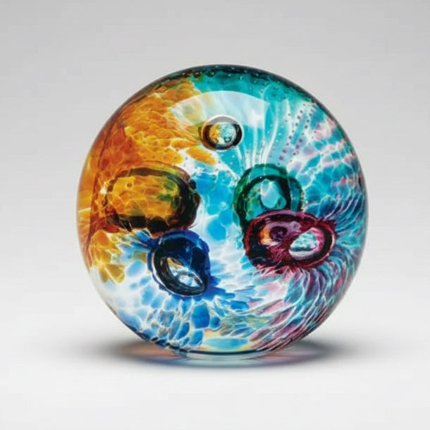 Joy Mystical Aura Paperweight, Caithness Glass
