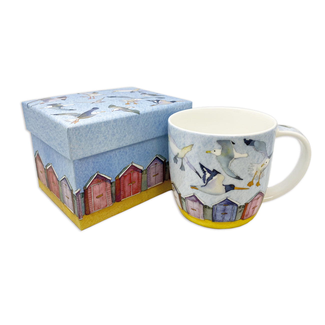 Emma Ball 'Coastal Seabirds' Bone China Mug with Gift Box