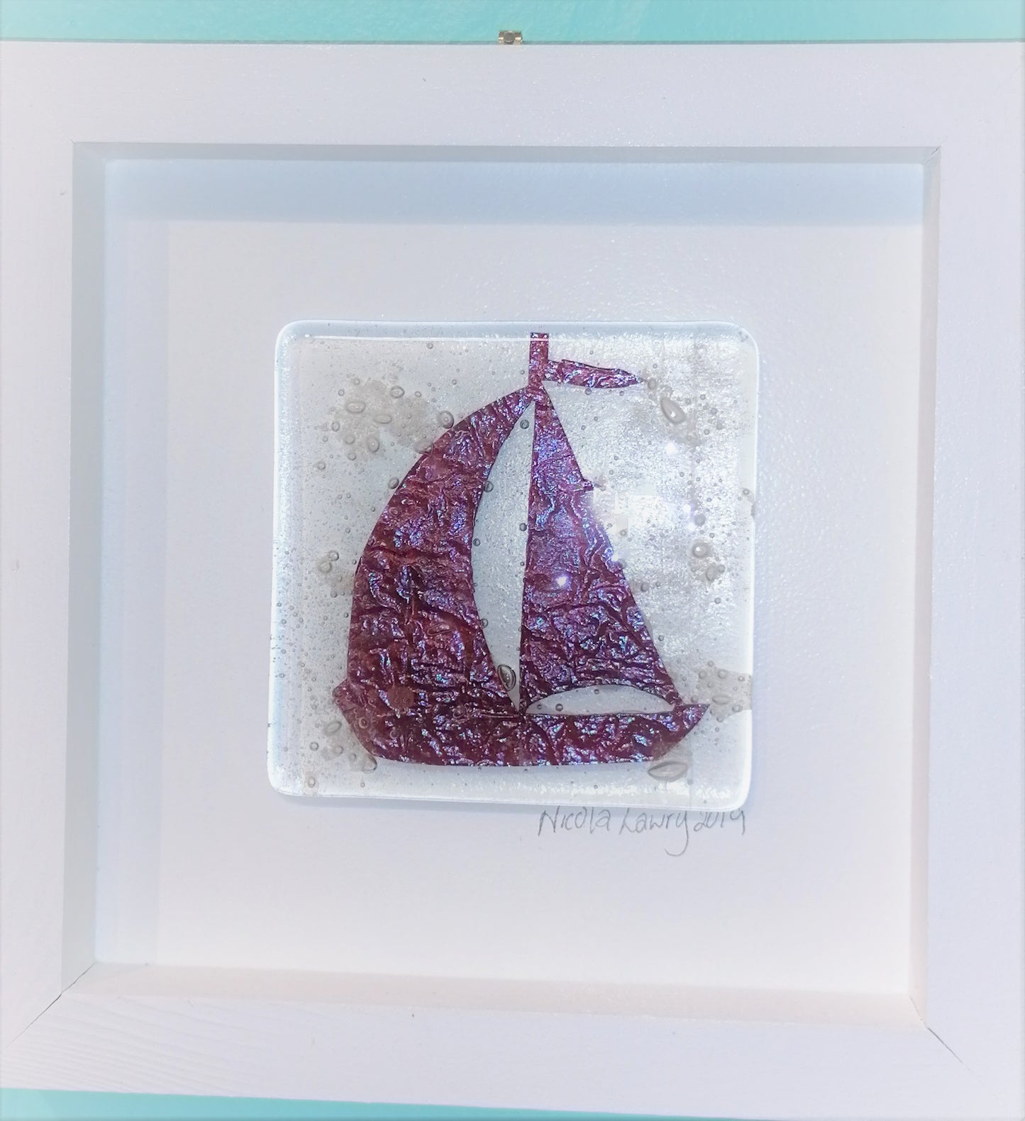 Sailing Boat Glass Picture