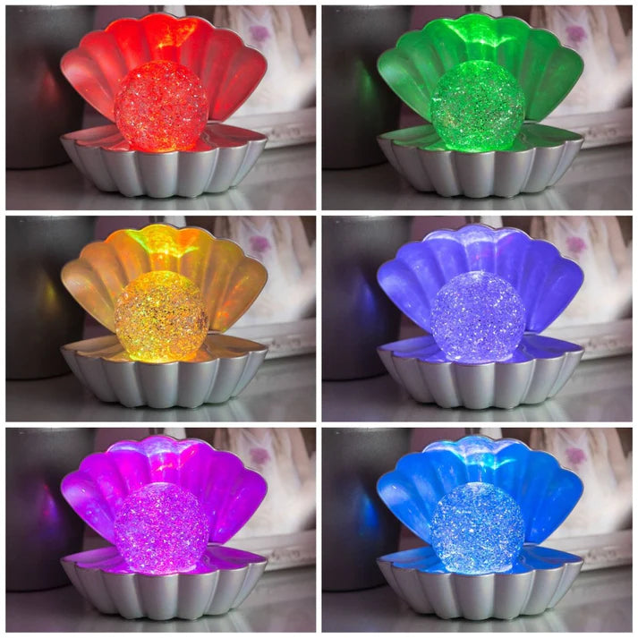 Colour Changing Mood Lamp Clam Shell - Metallic Blue
