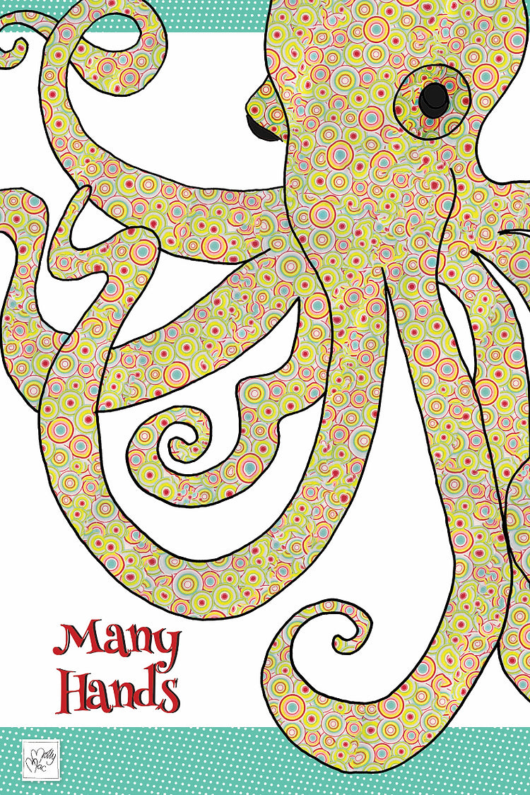 Many Hands Tea Towel, Molly Mac