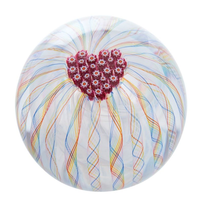 Millefiori Rainbow Crown Paperweight, Caithness Glass