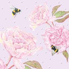Beautiful Blooms -Poenies Greetings Card