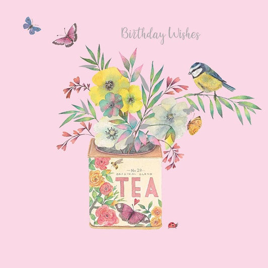 Vintage Garden - Blue Tit and Tea Caddy