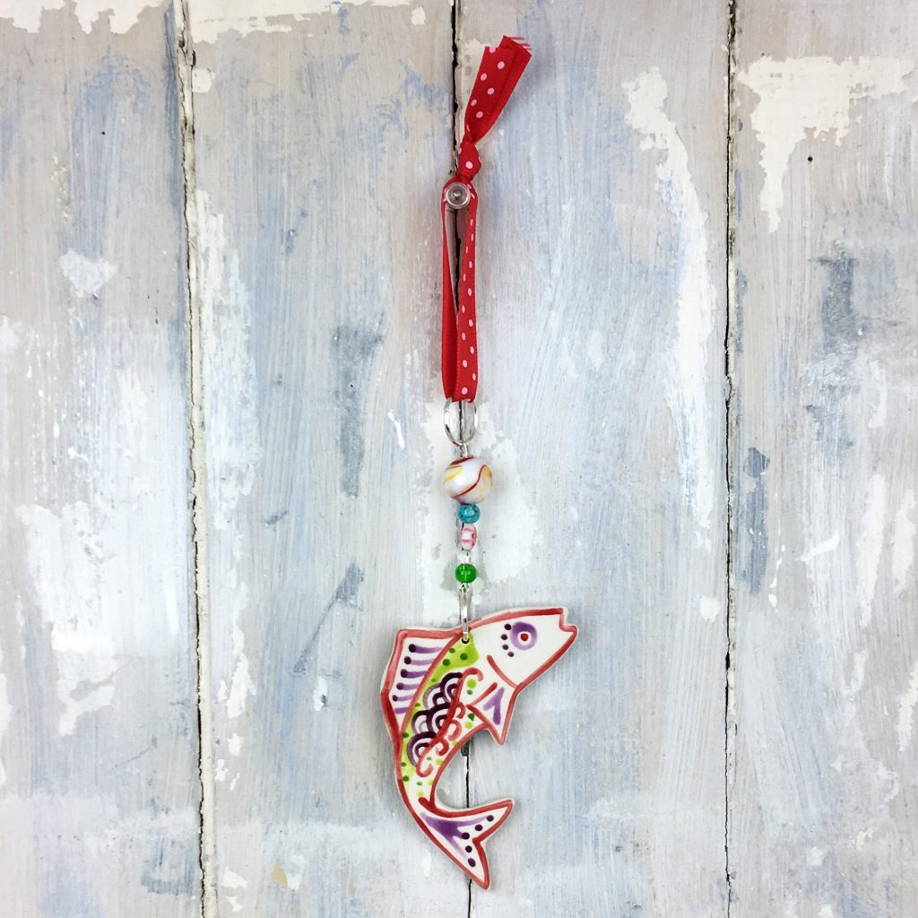 Colour Fish Ceramic Hanging Decoration