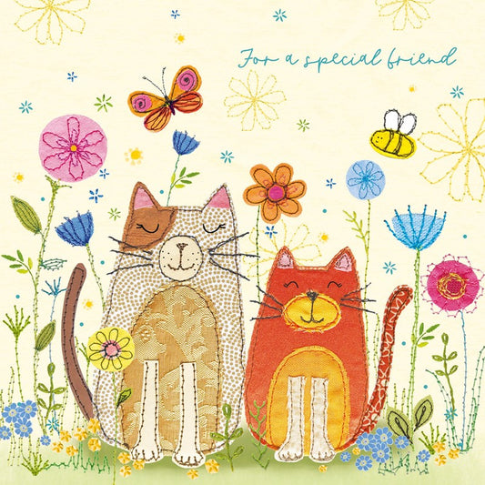 The Sewing Box - Cute Cats, Greetings Card