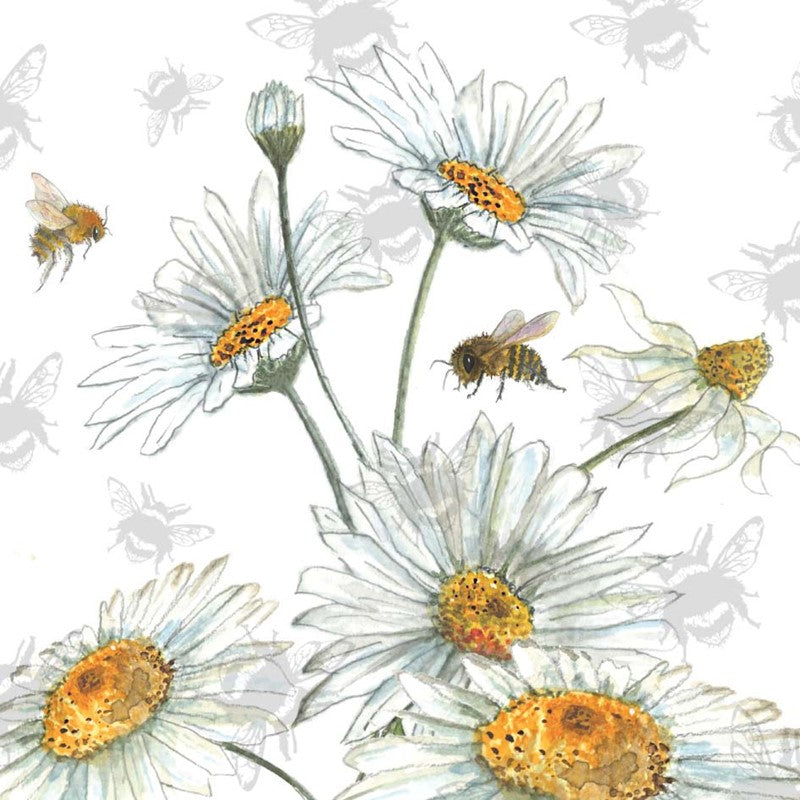 Bee-tanical Daisy Greetings Card