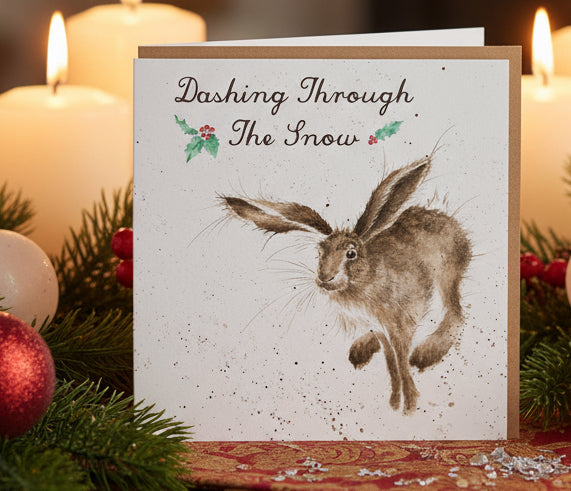 'Dashing through the Snow' Christmas Card