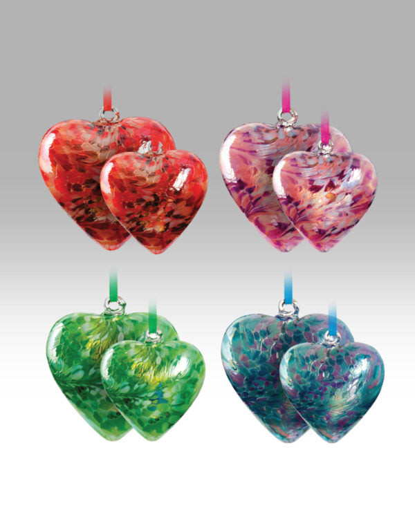 Friendship Coloured Glass Heart - 8 cm