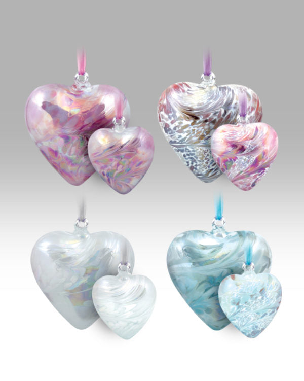 Friendship Coloured Glass Heart- 8 cm