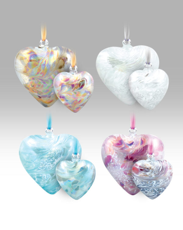 Coloured Glass Friendship Heart - 8 cm